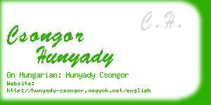 csongor hunyady business card